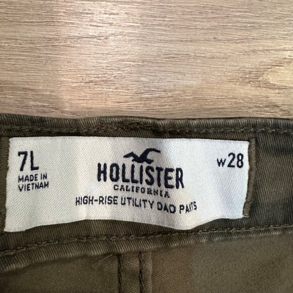 HOLLISTER WOMENS HIGH RISE UTILITY PANTS 7L (28) CAMO CAMOFLAUGE - Picture 6 of 9